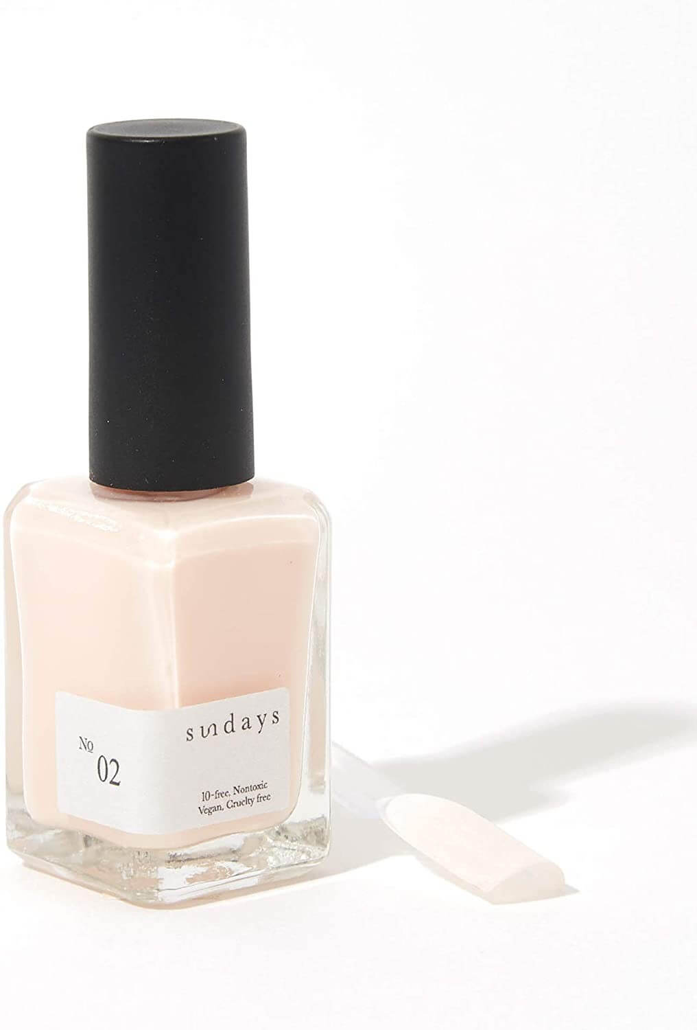 Sundays 10-Free, Nontoxic Nail Polish No.02 (Semi-opaque pink)