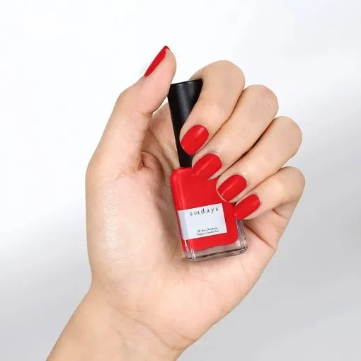 Sundays 10-Free, Nontoxic Nail Polish No.16 (Ruby red)
