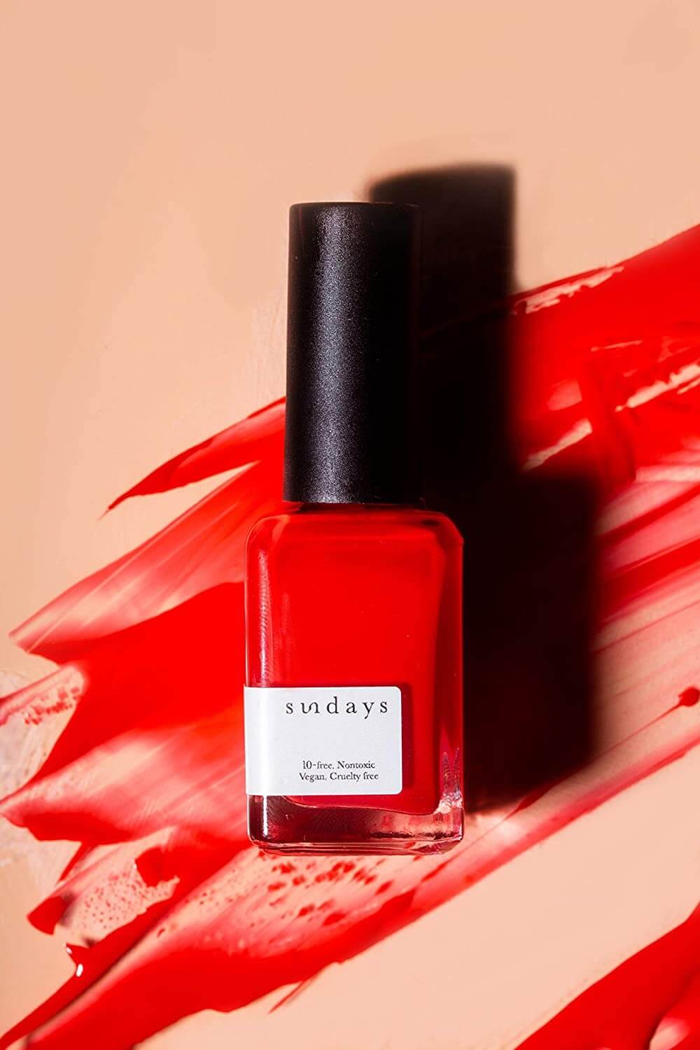 Sundays 10-Free, Nontoxic Nail Polish No.16 (Ruby red)