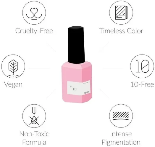 Sundays 10-Free, Nontoxic Nail Polish No.10 Bubblegum pink