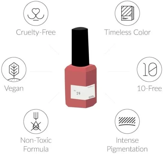 Sundays 10-Free, Nontoxic Nail Polish No.24 (Pink Berry)