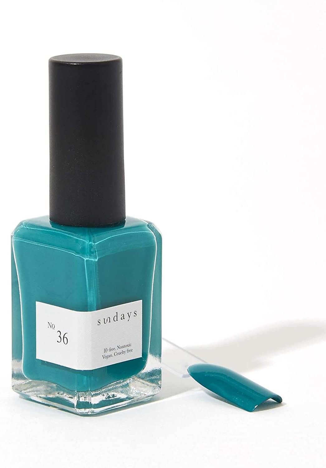 Sundays 10-Free, Nontoxic Nail Polish No.36 (Medium Teal)