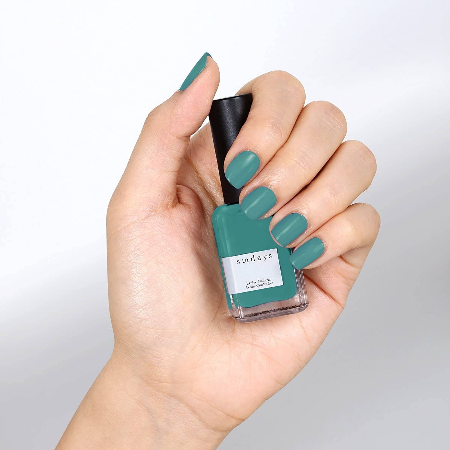 Sundays 10-Free, Nontoxic Nail Polish No.36 (Medium Teal)