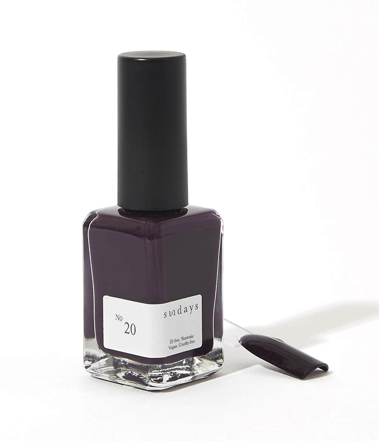 Sundays 10-Free, Nontoxic Nail Polish No.20 (Deep Aubergine)