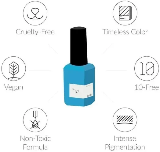 Sundays 10-Free, Nontoxic Nail Polish No.37 (Aquamarine)