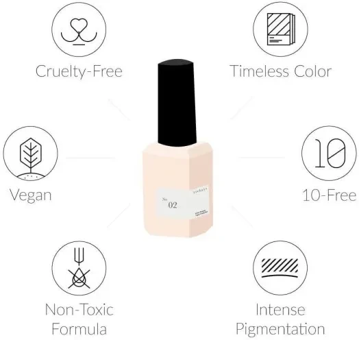 Sundays 10-Free, Nontoxic Nail Polish No.04 (Soft baby pink)