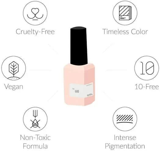 Sundays 10-Free, Nontoxic Nail Polish No.08 (Flamingo Pink)
